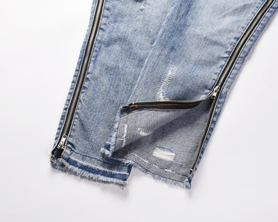 Jeans con Cierre Lateral y Rotos para Hombre y Mujer - Image 5