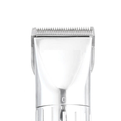 Black hair clipper with LCD digital display showing power and RPM, four guide combs (3mm-12mm), USB cable, cleaning brush, and oil bottle. - Image 16