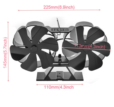 Ventilador Térmico de Chimenea Doble Cabezal 12 Aspas - Image 15