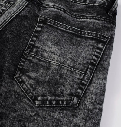 Jeans Slim Fit Gris Ahumado con Estiramiento - Diseño Retro Artesanal - Image 12