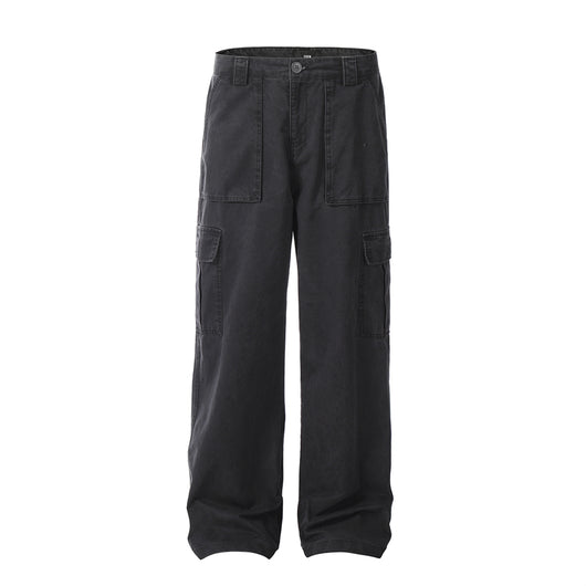 Pantalones Rectos Vintage Wash Holgados para Hombre - Image 15