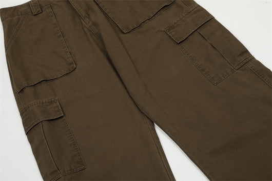 Pantalones Rectos Vintage Wash Holgados para Hombre - Image 16