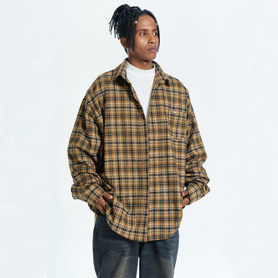 Camisa de Cuadros Retro Manga Larga Unisex - Image 13