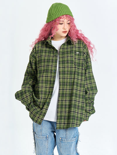 Camisa de Cuadros Retro Manga Larga Unisex - Image 15