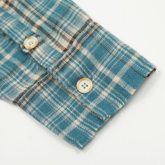 Camisa Polo Manga Larga Estilo Retro Americano a Cuadros con Borde Crudo - Image 25