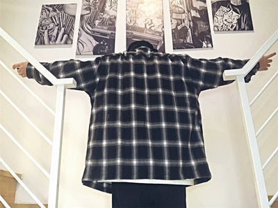 Camisa Cuadros Estilo Americano con Bolsillos y Solapa - Image 18