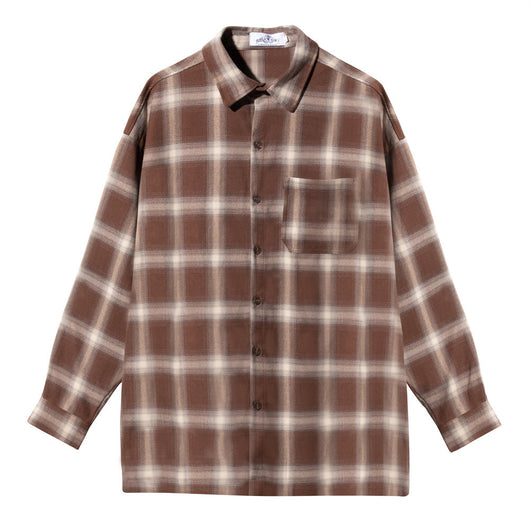 Camisa Cuadros Estilo Americano con Bolsillos y Solapa - Image 21
