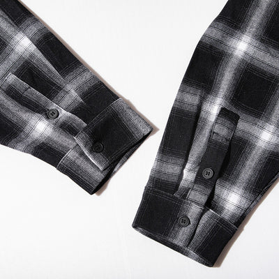Camisa Cuadros Estilo Americano con Bolsillos y Solapa - Image 24