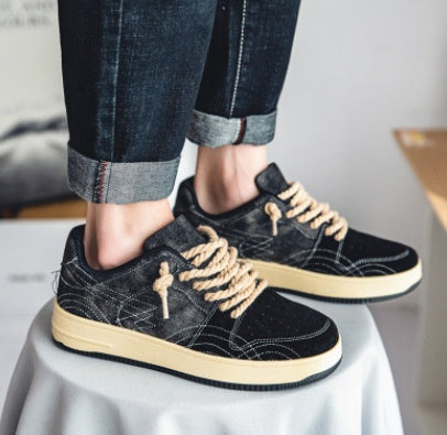 Zapatos de Skate Denim Casual para Hombre - Cordones Planos - Image 17