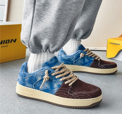 Zapatos de Skate Denim Casual para Hombre - Cordones Planos - Image 18