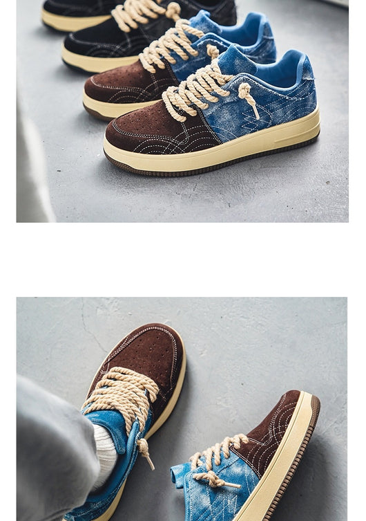 Zapatos de Skate Denim Casual para Hombre - Cordones Planos - Image 21