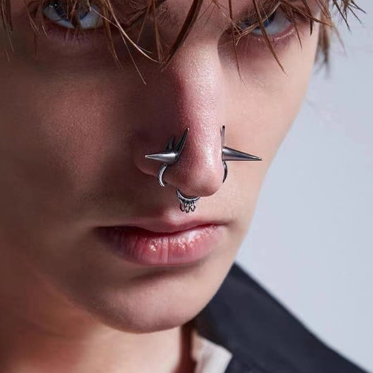 Aro Nasal Punk Europeo sin Perforación - Diseño Oscuro y Audaz - Image 5