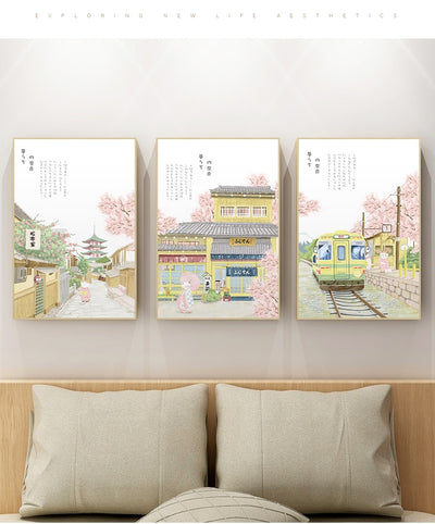 Cuadro Mural Flor de Cerezo Estilo Japonés para Salón y Dormitorio - Image 43