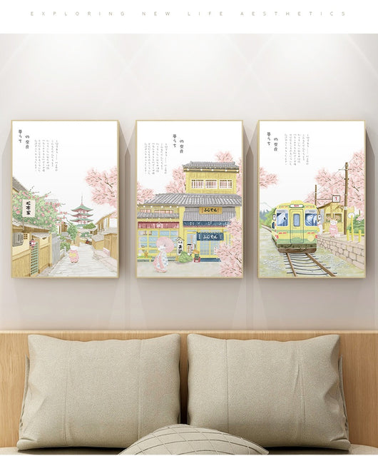 Cuadro Mural Flor de Cerezo Estilo Japonés para Salón y Dormitorio - Image 43