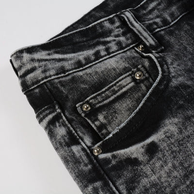 Jeans Slim Fit Gris Ahumado con Estiramiento - Diseño Retro Artesanal - Image 17