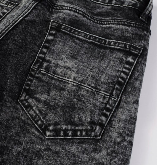 Jeans Slim Fit Gris Ahumado con Estiramiento - Diseño Retro Artesanal - Image 20