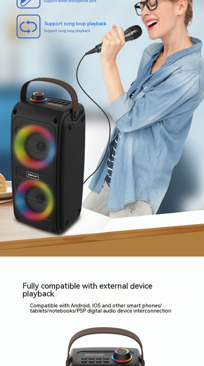 Parlante Portátil Bluetooth con Luces LED Sincronizadas - Image 24