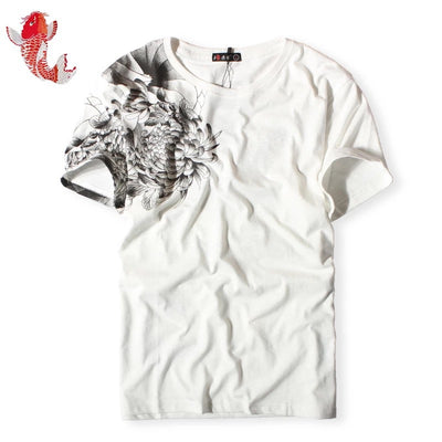 Camiseta Bordada Estilo Chino Original con Diseño de Calamar - Image 5