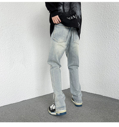 Jeans Rectos Holgados Estilo Hong Kong con Diseño de Cierre - Image 24