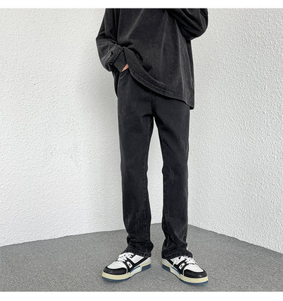 Jeans Rectos Holgados Estilo Hong Kong con Diseño de Cierre - Image 32