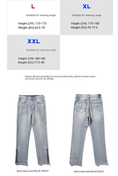 Jeans Rectos Holgados Estilo Hong Kong con Diseño de Cierre - Image 35