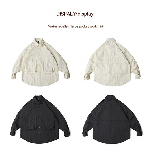 Camisa Impermeable de Bolsillos Amplios - Colores Sólidos Primavera - Image 11