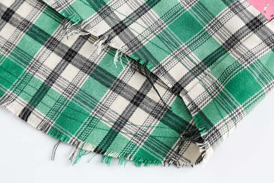 Camisa Cuadriculada Japonesa con Costuras Combinadas - Image 13