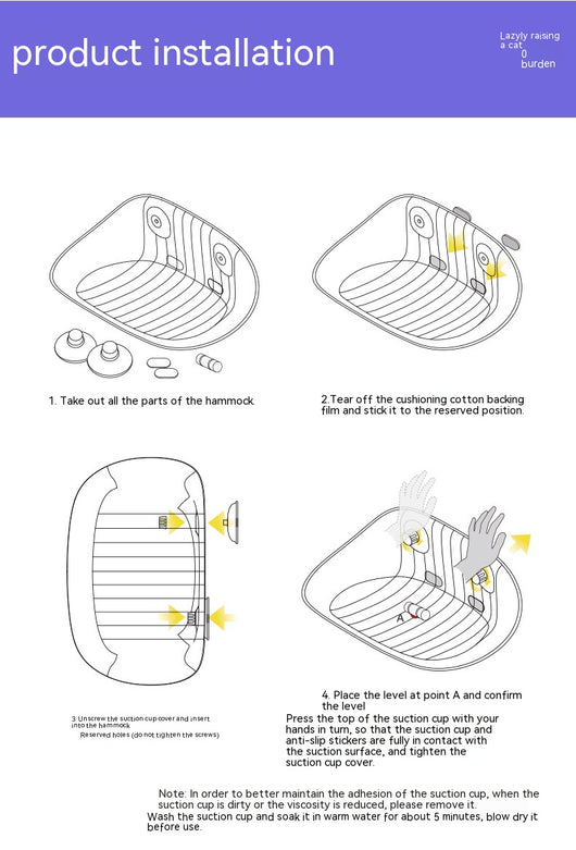Hamaca para Gatos con Ventosas - Reposo Elevado para Ventanas - Image 31