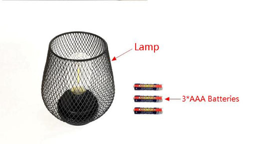 Lámpara de Escritorio Estilo Retro con Jaula de Pájaro Hueca - Luz Nocturna a Batería - Image 9
