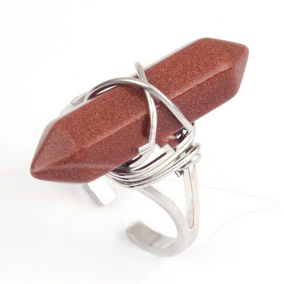 Anillo Hexagonal de Cristal Natural - Image 6