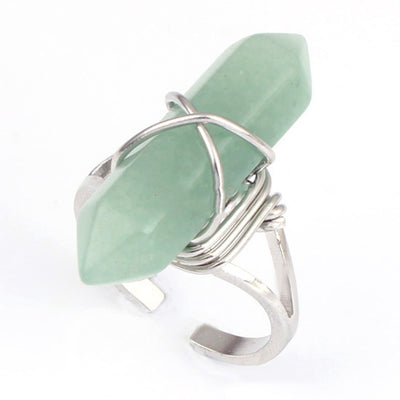 Anillo Hexagonal de Cristal Natural - Image 8
