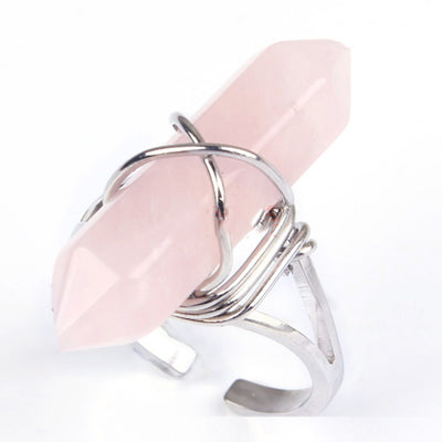 Anillo Hexagonal de Cristal Natural - Image 10