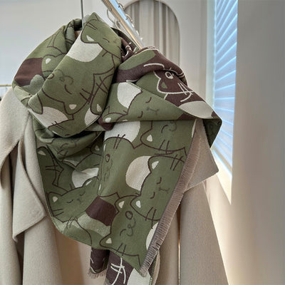 Bufanda de Cachemira Artificial Estilo Coreano para Mujer - Chal Grueso Invierno - Image 22