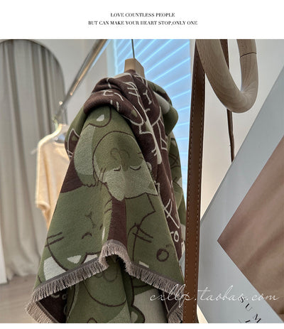 Bufanda de Cachemira Artificial Estilo Coreano para Mujer - Chal Grueso Invierno - Image 27