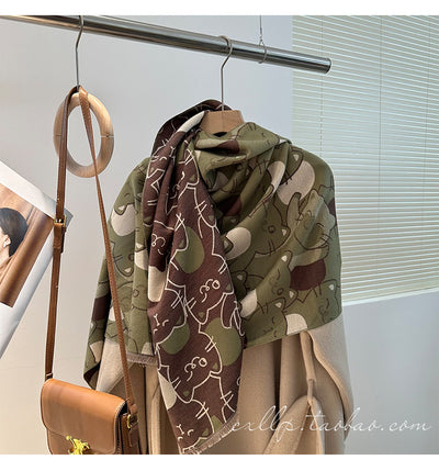 Bufanda de Cachemira Artificial Estilo Coreano para Mujer - Chal Grueso Invierno - Image 29