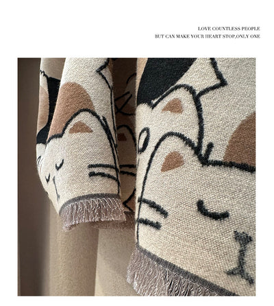 Bufanda de Cachemira Artificial Estilo Coreano para Mujer - Chal Grueso Invierno - Image 31