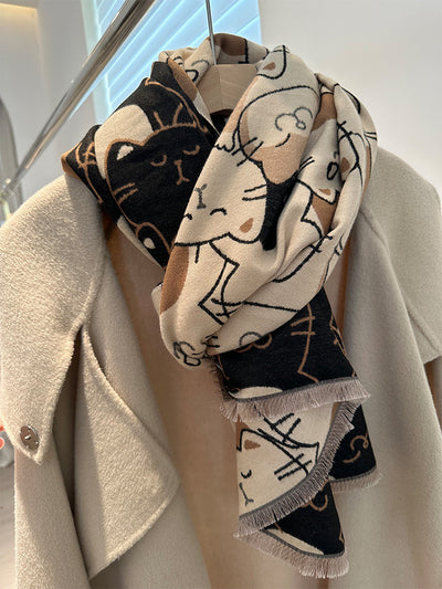Bufanda de Cachemira Artificial Estilo Coreano para Mujer - Chal Grueso Invierno - Image 33