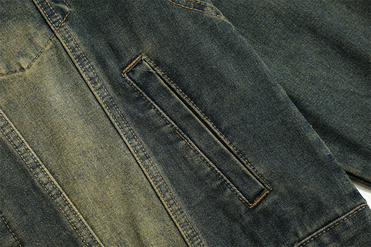 Chaqueta Denim con Cuello Alto y Detalles Rotos - Image 35