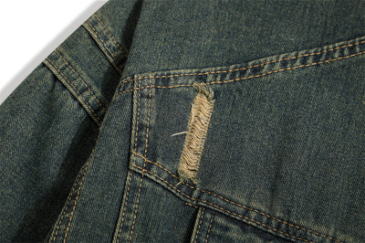 Chaqueta Denim con Cuello Alto y Detalles Rotos - Image 50
