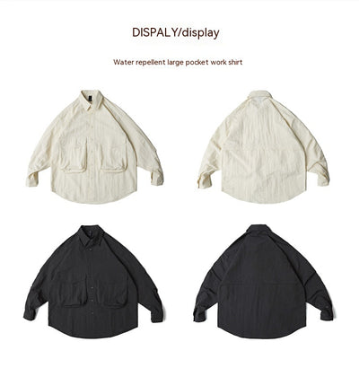 Camisa Impermeable de Bolsillos Amplios - Colores Sólidos Primavera - Image 17