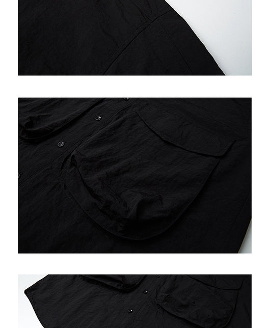 Camisa Impermeable de Bolsillos Amplios - Colores Sólidos Primavera - Image 18