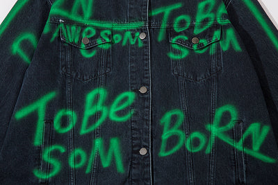 Chaqueta Denim Hip Hop con Letras Americanas Estampadas - Image 33