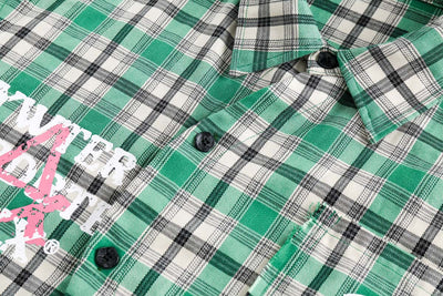 Camisa Cuadriculada Japonesa con Costuras Combinadas - Image 29