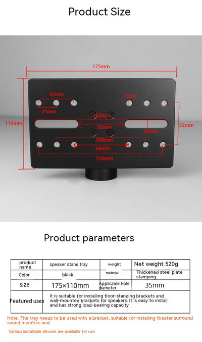 Bandeja de Soporte Universal para Proyector y Laptop, Placa Metálica para Trípode - Image 13