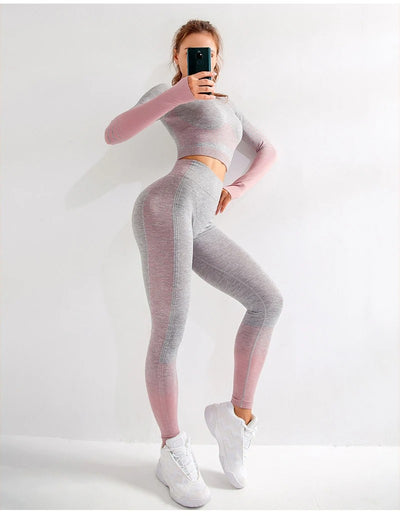 Conjunto Deportivo Mujer 2 Piezas Yoga y Fitness sin Costuras - Image 26
