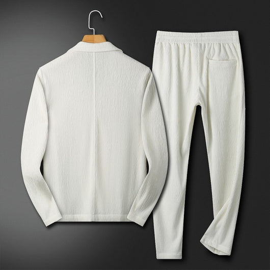 Traje Casual Hombre con Camisas y Pantalones a Rayas Verticales - Image 14