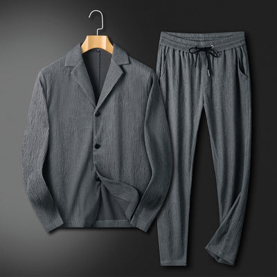 Traje Casual Hombre con Camisas y Pantalones a Rayas Verticales - Image 16