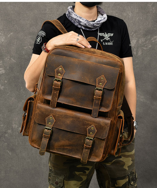 Mochila de Cuero Crazy Horse Premium - Image 9