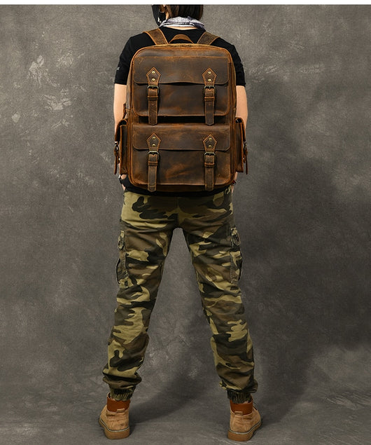 Mochila de Cuero Crazy Horse Premium - Image 13
