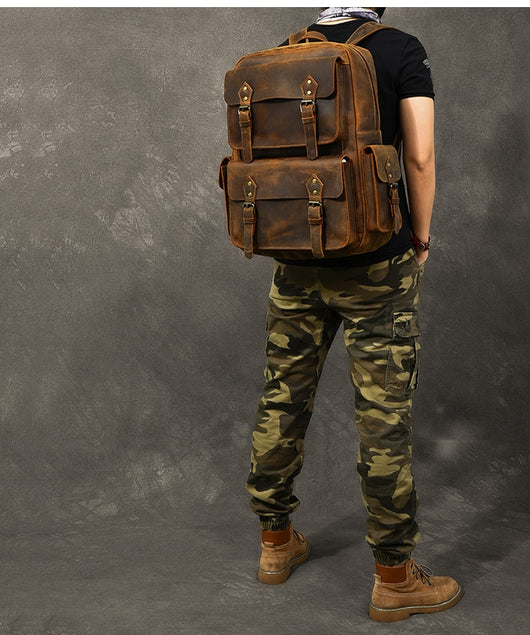 Mochila de Cuero Crazy Horse Premium - Image 14